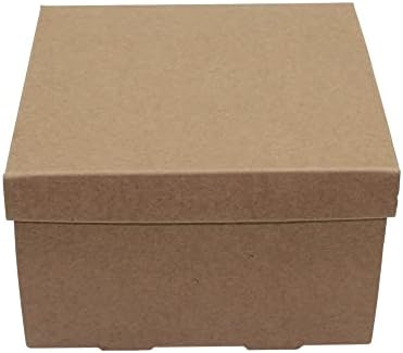 פלאנאס 6 אריזת קרונות קופסת מתנה קטנה | קופסאות עטיפה למתנות, מאפייה, בגדים, צעצועים | 12 x 12 x 8.5 סמ
